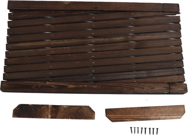 Erweiterbarer Gartenzaun aus Holz von Meterk in Schwarz und Braun, Höhe: 70 cm - Bild 1