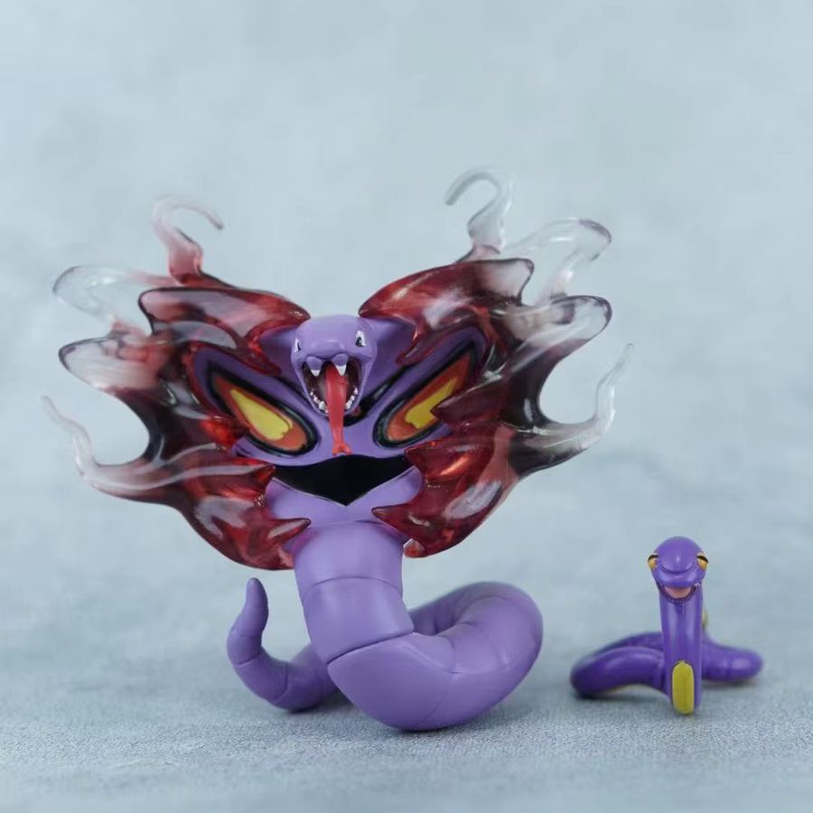 Bandai Pokemon Anime Figur Arbok und Ekans aus PVC in Lila als Sammlerstück und Desktop-Ornament, Höhe: 3 bis 8,5 cm - Bild 2