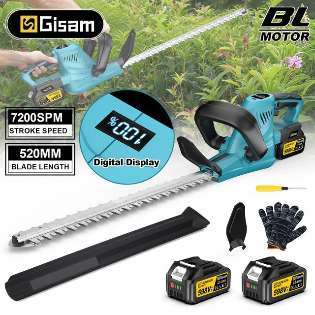 Gisam Elektrische Heckenschere 2000W Blau für Makita LXT 18V Akku-Module - Bild 1