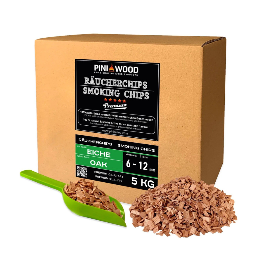 PINI Räucherchips Eiche 5 kg Räucherspäne 6-12 mm - Bild 2