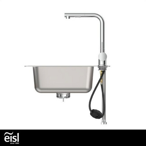 Eisl Spültischarmatur Cool mit herausziehbarer Geschirrbrause, Chrom, Silber - Bild 2