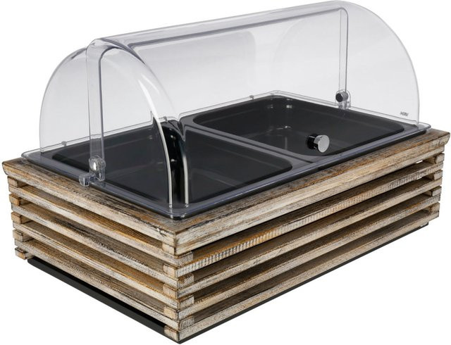VEGA Buffetvitrine Natchez hoch in Vintage Weiß/Transparent aus Melamin, B/T/H: 57,5 x 37,0 x 27,7 cm - Bild 1