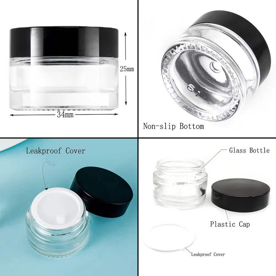 10er Set Glas Flaschen für Lotion und Gesichtscreme, 5 ml - Bild 3