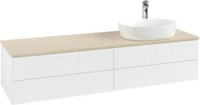V&B Waschtischunterschrank Antao mit Frontstruktur in Weiß, B: 160 cm, T: 50 cm - Bild 1