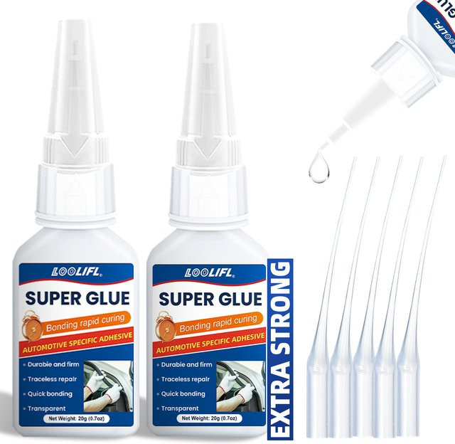 LOOLIFL Instant Super Glue Universal Sekundenkleber für Harz, Keramik, Metall und Glas - Bild 1