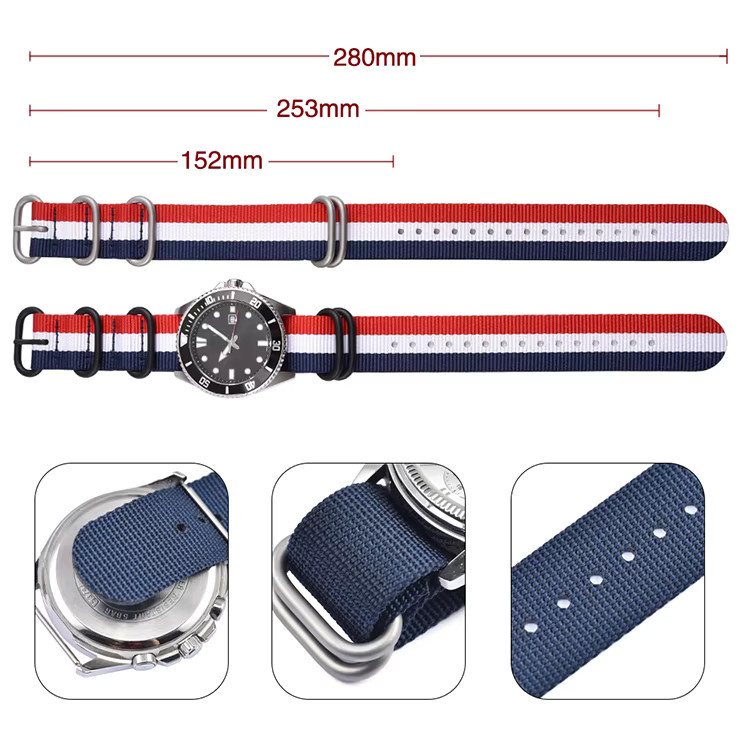 strapfreak Uhrenarmband Textil/NATO, Edelstahl, Herren - Bild 4