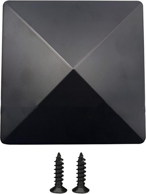 Schutz-Zaunpfostenkappe aus Hartplastik für quadratische Zaunstangen, Schwarz, 4 Zoll (10,25 cm) - Bild 1
