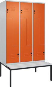 C+P Z-Spind Classic PLUS Sitzbank mit 6 Fächern und Sicherheits-Drehriegel, B/T/H: 212,0 x 120,0 x 81,5 cm - Bild 1