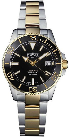 Davosa Argonautic Armbanduhr, Automatik, Edelstahl, Schwarz, 39,5 mm, Herren - Bild 1