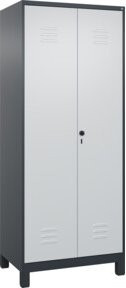 C+P Wäsche- und Kombispinde Classic PLUS mit 2 Abteilen, Lichtgrau, H x B x T: 195 x 80 x 50 cm - Bild 1