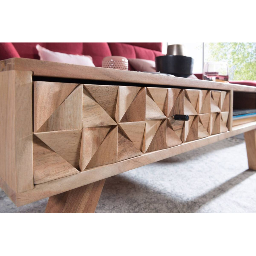Wohnling Couchtisch aus lackiertem Stahl in Braun mit vier Beinen, B/H/T: 95 x 35 x 50 cm - Bild 4