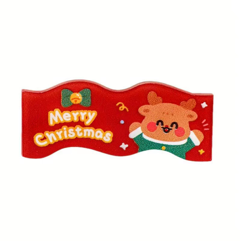5 Stück Haarspangen, Weihnachtsmann-Rentier, Acryl, Kinder - Bild 4