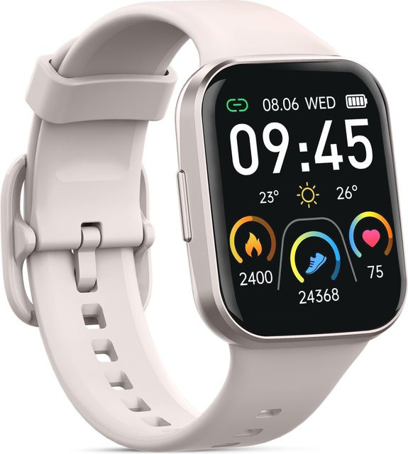 Nerunsa Smartwatch, 1.69 Zoll, Schwarz, Silikon, Unisex - Bild 1