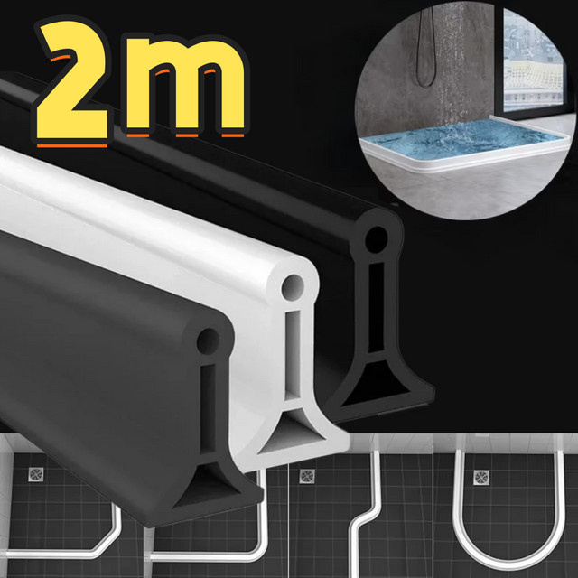 Selbstklebender PVC Spritzschutzstreifen als Wassersperre für Badezimmer, Küche und Toilette, Farbe: Weiß, Höhe: 4,0 cm, Breite: 3,0 cm - Bild 1