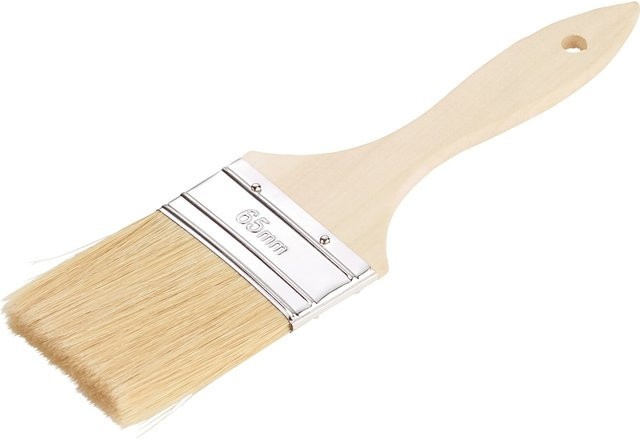 LUX-TOOLS Flachpinsel aus Holz für wasserbasierte und lösungsmittelbasierte Lacke, Breite: 65 mm - Bild 1