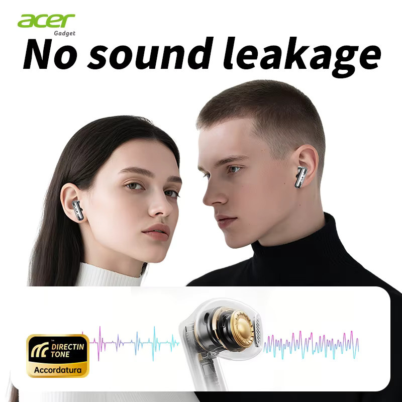 Acer Ohr576 Kabellose Bluetooth In-Ear Kopfhörer mit Geräuschunterdrückung und Ladeetui in Schwarz - Bild 3