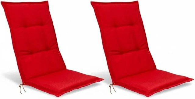 Beautissu Base HL Hochlehner Polster Set Rot, 2-teilig, B/T/H: 120 x 50 x 6 cm - Bild 1