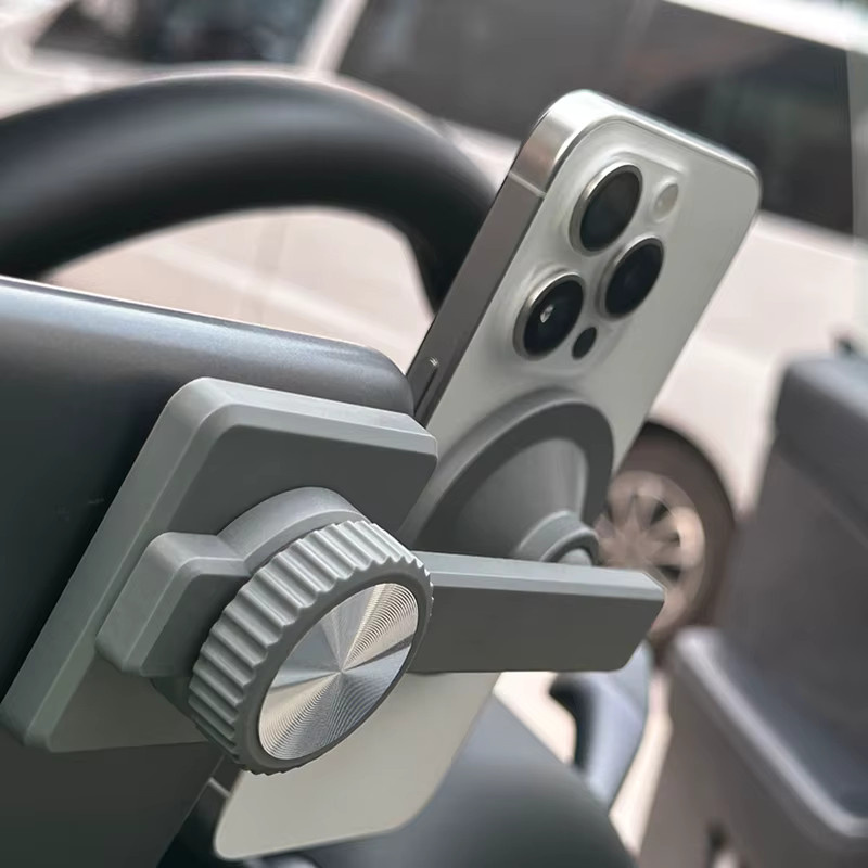 Heenvn Magnetische Autotelefonhalterung für Tesla Model 3, Model Y, Highland und Juniper in Schwarz mit 360-Grad-Drehung und MagSafe Kompatibilität - Bild 5