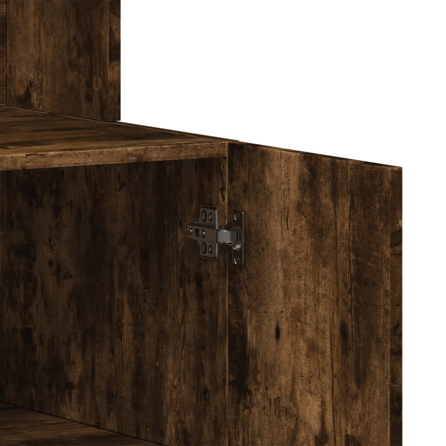 vidaXL Küchenschrank aus Holzwerkstoff in Räuchereiche, Braun, B/T/H: 95 x 50 x 180 cm - Bild 5