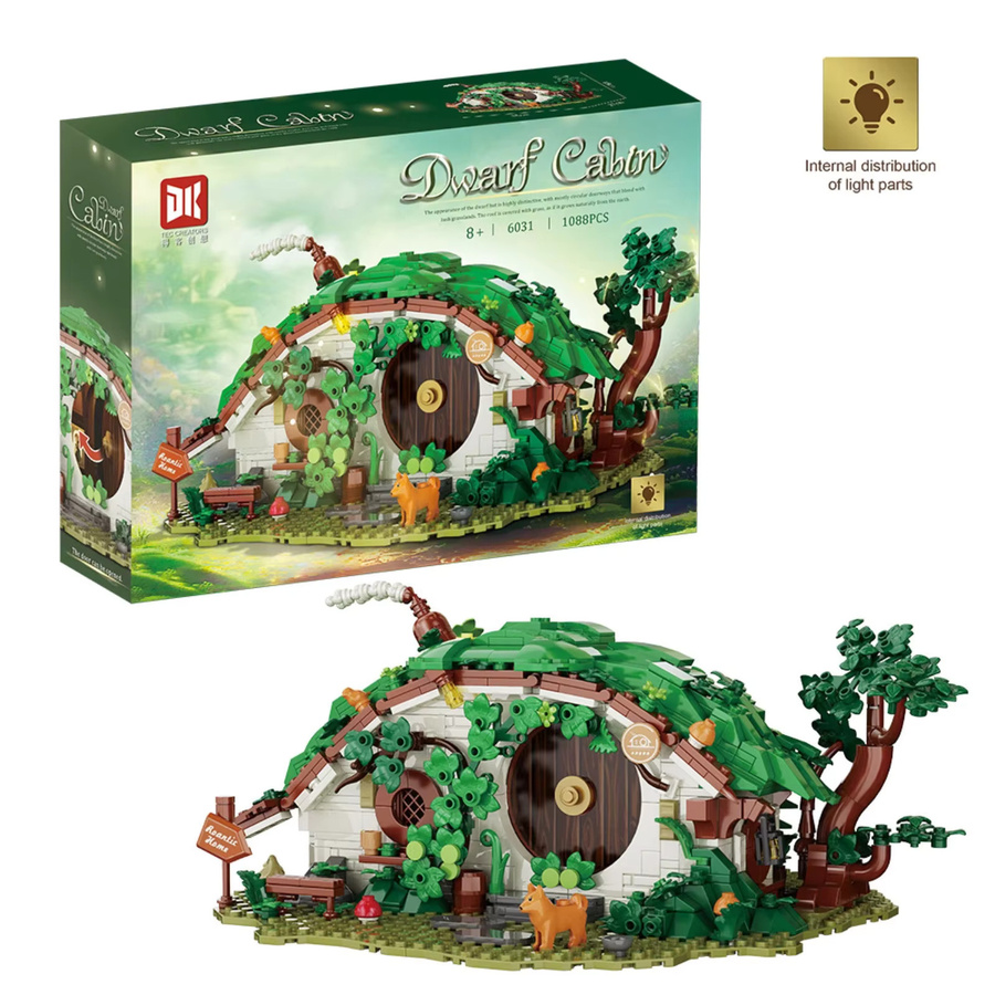 Stemedu MOC Zwergenhaus Bausteine Set mit 1088 Teilen, Kreatives Fantasy Modell in Mehrfarbig für Kinder und Erwachsene - Bild 5