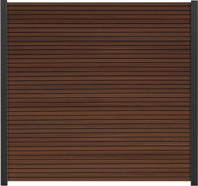 GartenLand WPC Zaun Set Shadowline Sichtschutz Steckzaun Ipê in Schwarz oder Braun, B/H: 180 x 180 cm - Bild 1