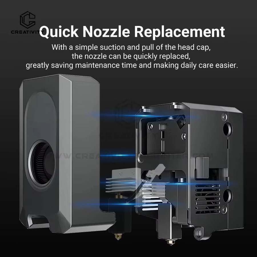 Elegoo CC Hotend für Centauri Carbon Extruder Druckkopf mit Düsen in 0,2 mm, 0,4 mm, 0,6 mm und 0,8 mm als 3D-Drucker-Ersatzteil - Bild 2