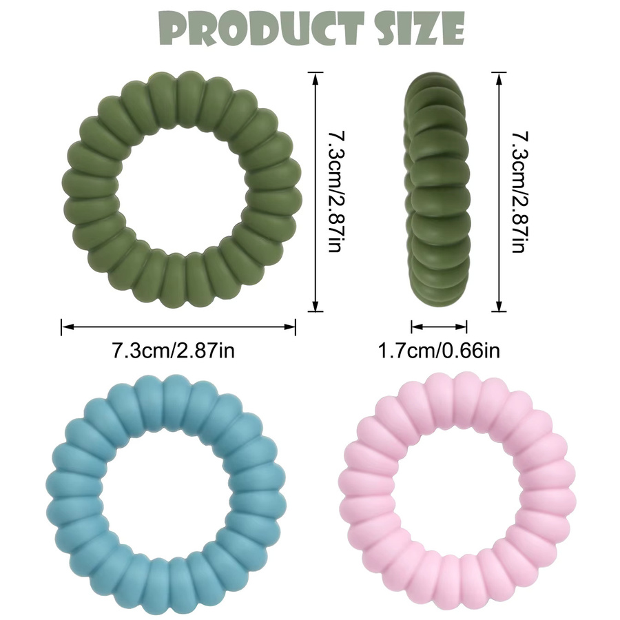 Muslin life Beißring aus Silikon für Babys, BPA-freies Zahnen-Spielzeug mit Rasselfunktion, Unisex - Bild 3