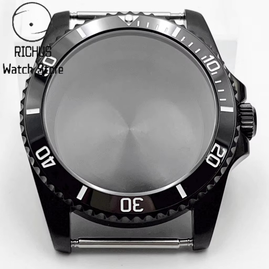 Uhrengehäuse RICHUS, 36 mm, Edelstahl, Schwarz, Saphirglas, Unisex - Bild 2
