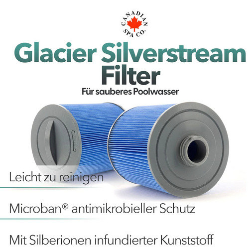 Canadian Spa Whirlpool Filter Set Glacier Microban in Blau mit 2 Filtern und 2 Vorfiltern - Bild 2