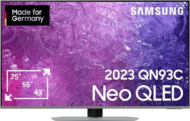 Samsung Neo QLED Smart-TV GQ43QN93CAT 43 Zoll 108 cm 4K Ultra HD Mini LED in Eclipsesilber mit 100 Hz und Sprachsteuerung - Bild 1