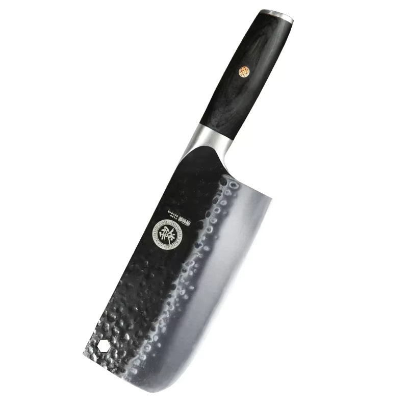 SHUOJI Nakiri Küchenmesser aus japanischem Edelstahl CR15MOV in Silber - Bild 3