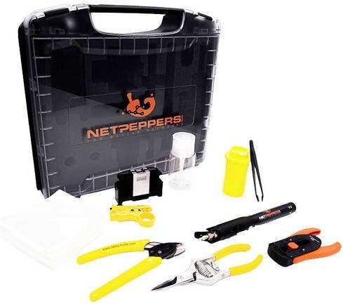 NetPeppers NP-FIBER-KIT212 LWL-Werkzeugkoffer in Schwarz - Bild 1