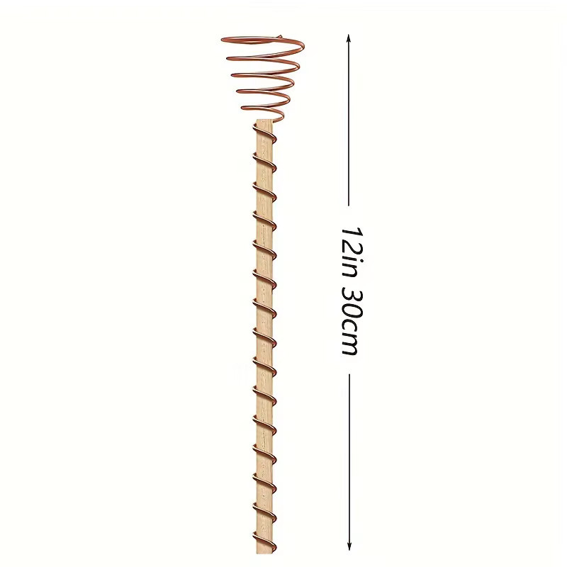 Set aus 6 bis 12 Pflanzenstützen aus Metall in Kupferoptik, Höhe: 30 cm, Farbe: Beige/Braun - Bild 3