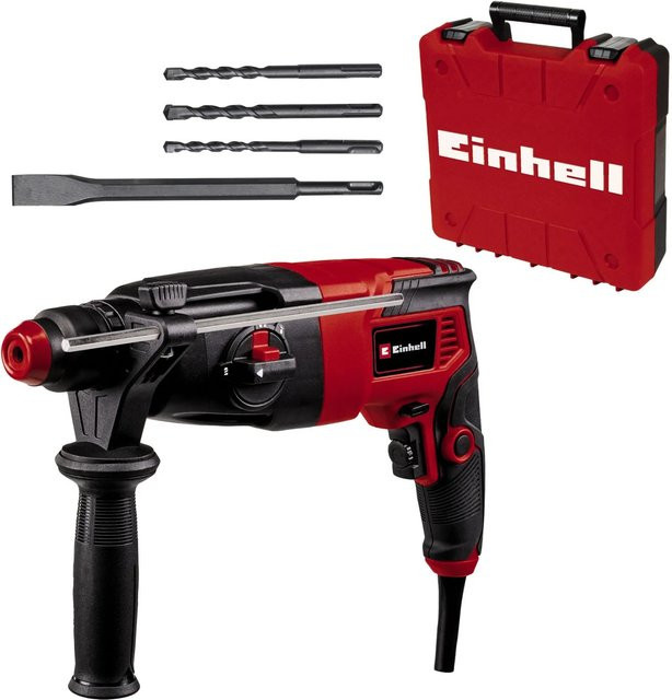 Einhell SDS-Plus-Bohrhammer TC-RH 620 4F Kit in Schwarz-Rot mit 620 W und Koffer - Bild 1