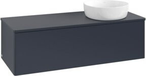 V&B Waschtischunterschrank Antao mit Beleuchtung, Farbe Blau lackiert, B/T/H: 120 x 50 x 50 cm - Bild 1