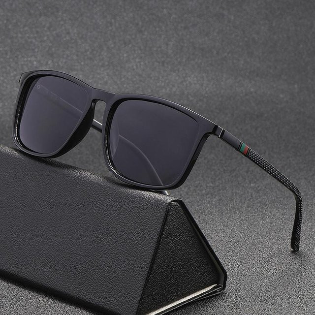 kottdo Sonnenbrille, Unisex, Vollrand, Square, Kunststoff, schwarz, polarisiert - Bild 1
