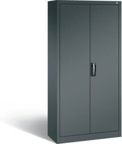 C+P Akten- und Garderobenschrank Acurado in Anthrazitgrau mit Kleiderstange, Regalböden und Schloss, H x B x T: 195 x 93 x 40 cm - Bild 1