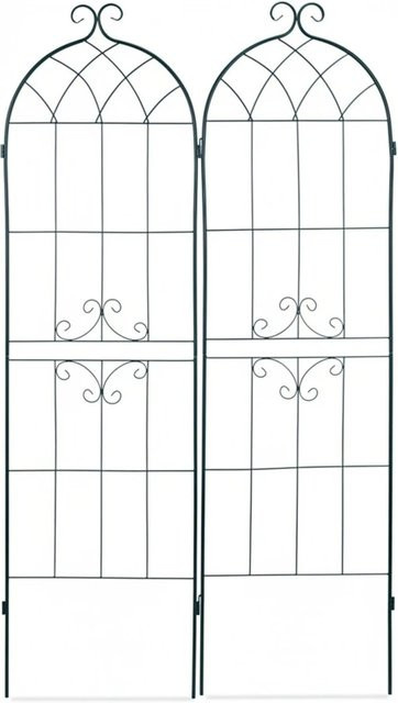 Relaxdays Rankgitter 2er Set aus Eisen in Dunkelgrün, wetterfest für den Garten, Höhe: 180 cm, Breite: 50 cm, Tiefe: 1,5 cm - Bild 1