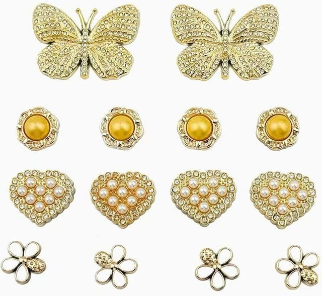 FHLDING Schuh-Charm-Set, Diamant, Perle, 14-teilig - Bild 1