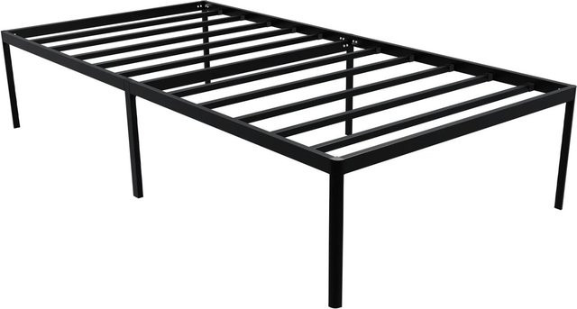 DELUKE Metallbett RUKIM aus Stahl in Schwarz, B/T/H: 100 x 200 x 41 cm - Bild 1
