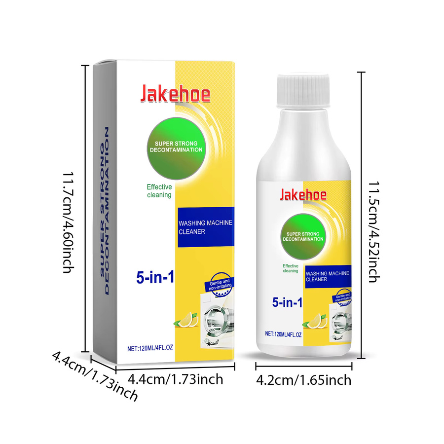 JAKEHOE Waschmaschinenreiniger zur Entkalkung und Reinigung, Weiß, 120 ml - Bild 3