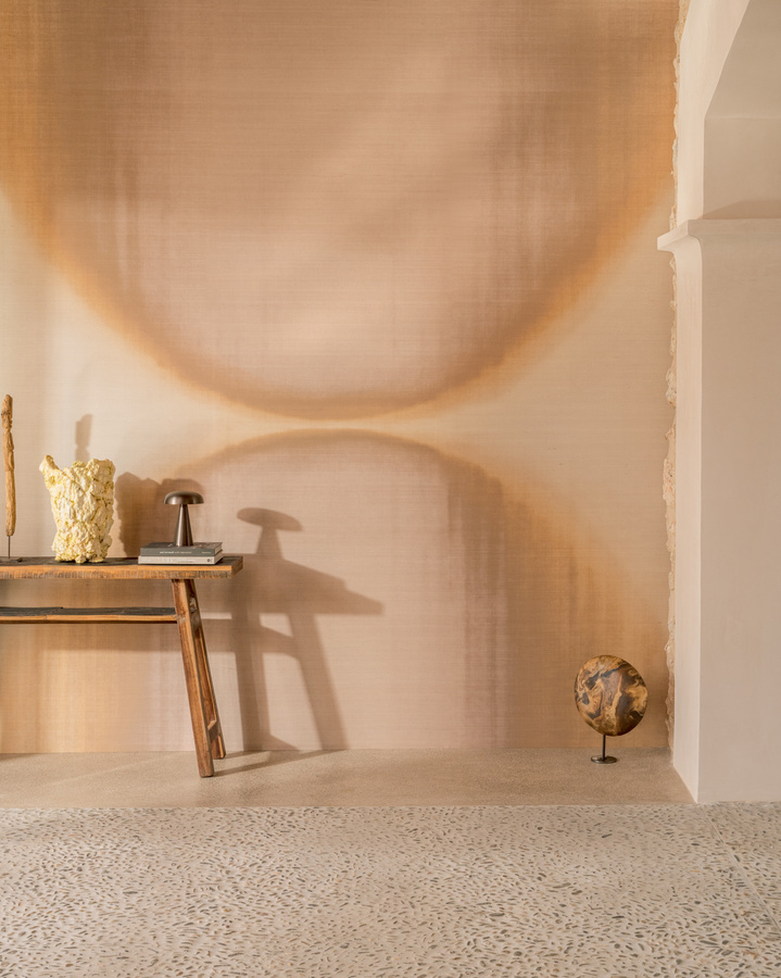 Élitis Tapete Itzá RM 1081 04 Wandgestaltung in Beige mit Sisal-Struktur und geometrischem Natur-Design - Bild 1