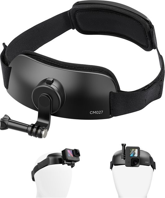 Ulanzi CM027 Kopfband-Action-Kamerahalterung für Mobiltelefone und GoPro in Schwarz mit 360-Grad-Drehung für Sportaktivitäten wie Radfahren, Angeln oder Laufen - Bild 1