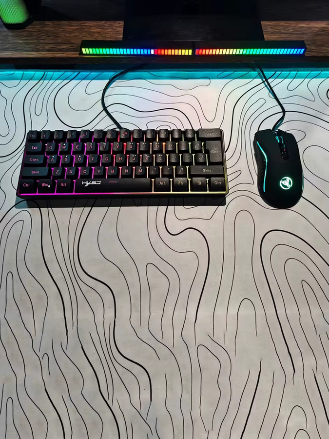 HXSJ RGB Gaming-Tastatur und Maus-Set mit 61 Tasten in Schwarz - Bild 4