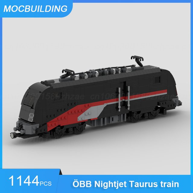 MOCBUILDING ÖBB Taurus Zug Lokomotive, Bausteine, Schwarz oder Rot - Bild 1