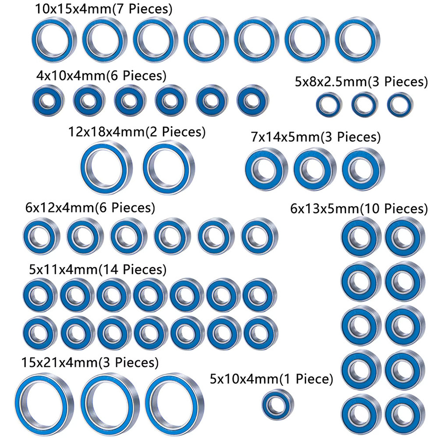 TRX6 Metallkugellager-Set, gummigedichtetes Radlager-Set, 55-teiliges Set - Bild 2