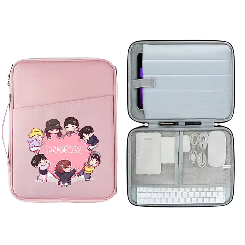 ENHYPEN Laptop-Hülle aus PU-Leder mit Team-Druck für Damen und Herren, wasserabweisende Notebook-Schutzhülle für 11, 13 und 15,6 Zoll Laptops - Bild 2