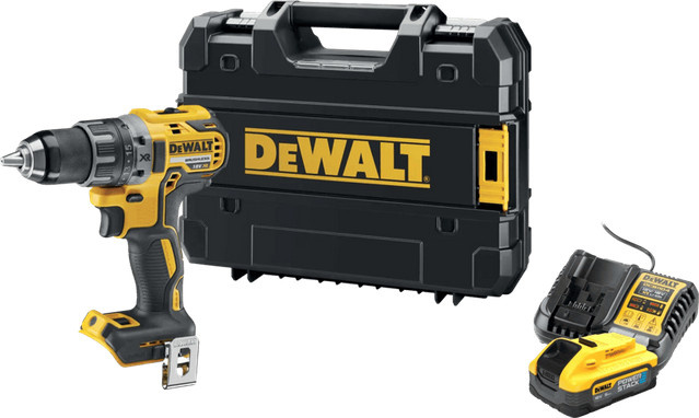 DeWalt DCD791NT-XJ Akku-Bohrschrauber Starterset mit 5,0 Ah POWERSTACK Akku in Gelb - Bild 1