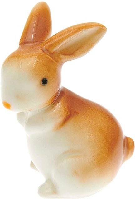 Rico Design Porzellan Hase stehend braun B/T/H: 4,7 x 3 x 5,3 cm - Bild 1