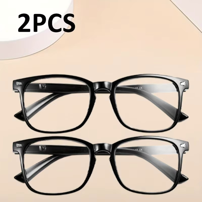 Anti-Blaulicht-Brille, Unisex, Vollrand, Square, Kunststoff, Schwarz - Bild 1